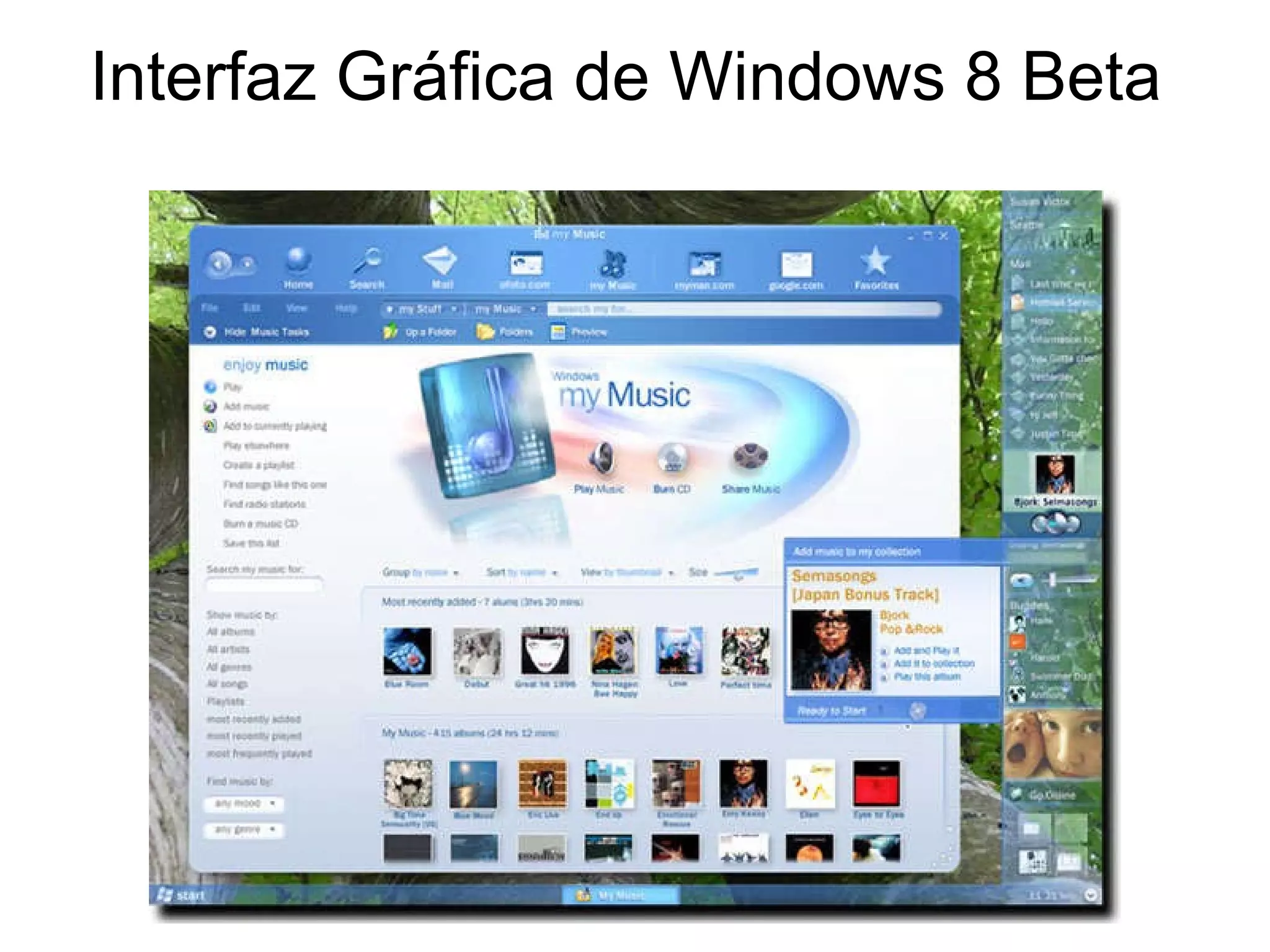 Interfaz Gráfica de Windows 8 Beta  