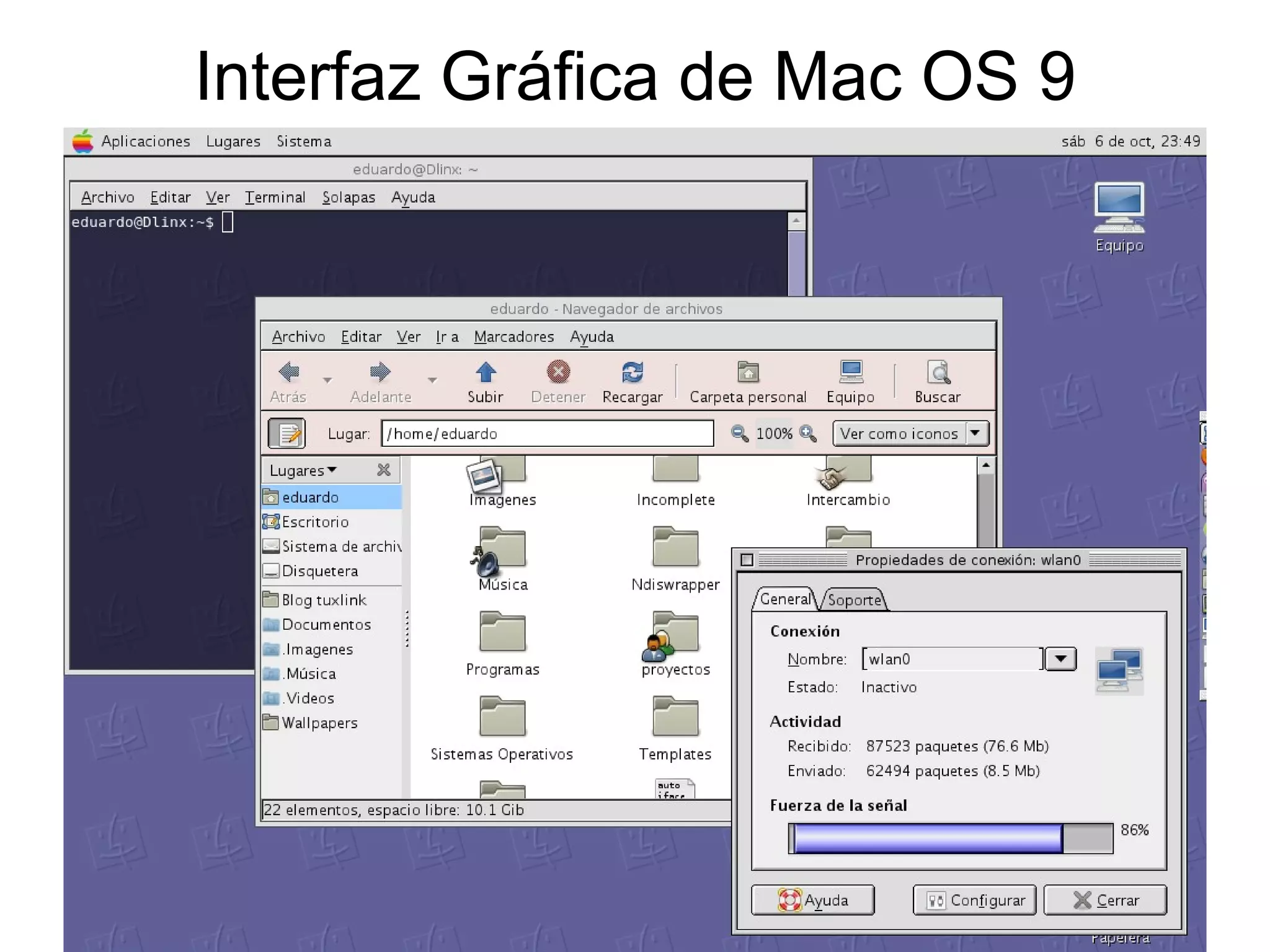 Interfaz Gráfica de Mac OS 9 