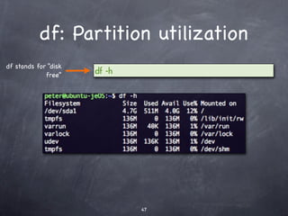 User proﬁles
By default, all new home directories are accessible
by everyone.You can enforce non-default access
rights to new home directories by editing /etc/
adduser.conf:


The contents of this directory are modelled after the
contents of /etc/skel.
 
