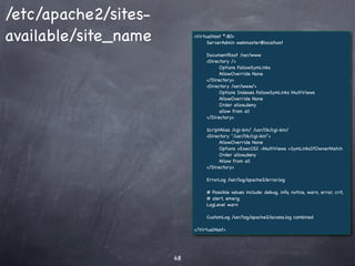 Backup
“Failing to plan is planning to fail”
It is a matter of time before you experience system
failure on your server. When that happens, it is
nice to have a backup.
 
