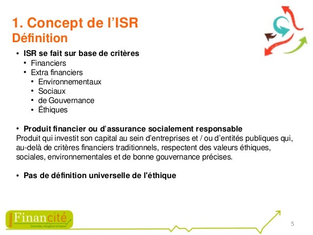 L Investissement Socialement Responsable Isr Bernard Bayot