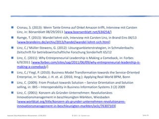 „POURQUOI-PAS?“
Keynote Zukunftskonferenz Börsenverein, 13.09.2013 © 2013 Dr. Carsten Linz Seite 24
 
