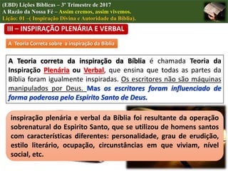 Inspiração Divina e Autoridade da Bíblia - CTEC Vida Cristã