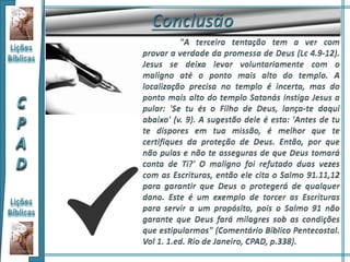 A tentação de Jesus - Lição 04 - 2º/2015