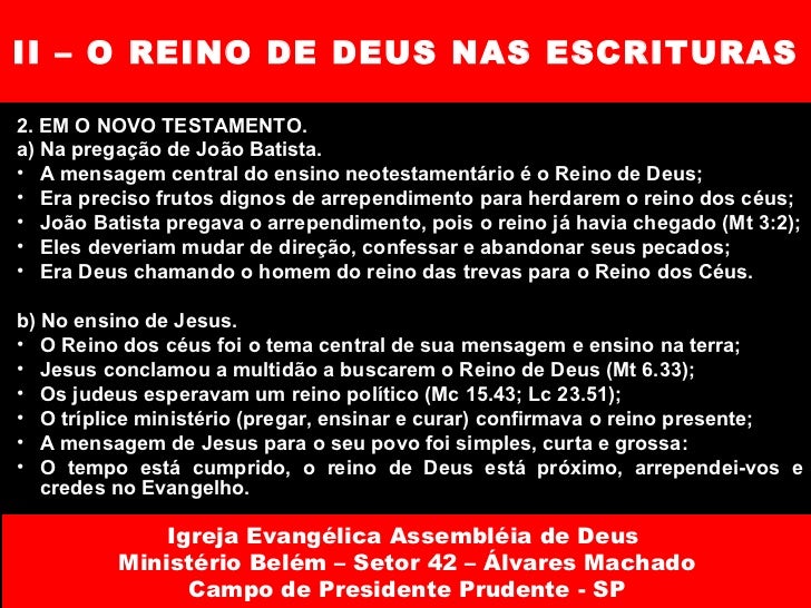 Lição 1 O projeto original do reino de Deus