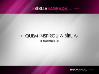 Bíblia Facil -  Lição 1 - Bíblia Sagrada