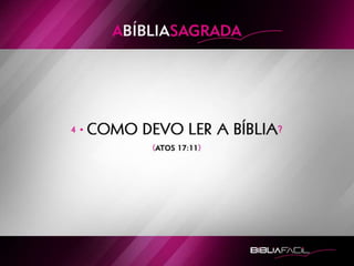 Bíblia Facil -  Lição 1 - Bíblia Sagrada