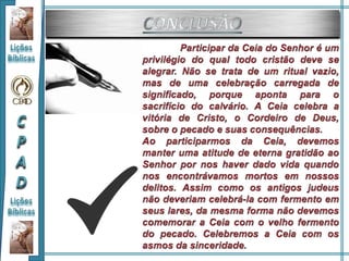 A Última Ceia - Lição 11 - 2º Trimestre/2015