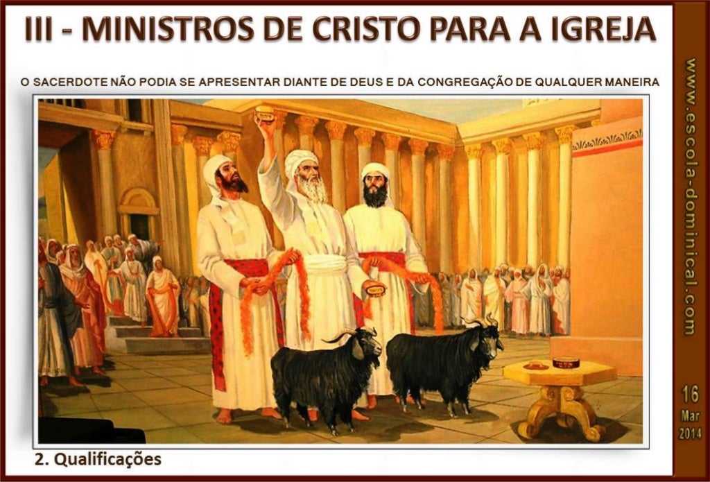 LIÇÃO 11 DEUS ESCOLHE ARÃO E SEUS FILHOS PARA O SACERDÓCIO LIÇÃO 11 DEUS ESCOLHE ARÃO E SEUS FILHOS PARA O SACERDÓCIO