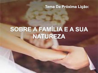 Lição 12 - O Mundo Vindouro