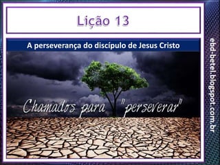 A perseverança do discípulo de Jesus Cristo
 