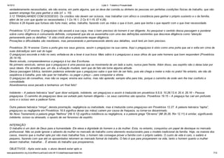 14/10/13

Lição 3 - Trabalho e Prosperidade

verdadeiramente necessitados, ele não ensina, em parte alguma, que se deva dar comida ou dinheiro às pessoas em perfeitas condições físicas de trabalho, que não
querem emprego fixo para ganhar a vida (cf. v. 10).
3.12 TRABALHANDO COM SOSSEGO. Os cristãos não devem ser ociosos, mas trabalhar com afinco e constância para ganhar o próprio sustento e o da família,
além de ter com que ajudar os necessitados ( 1 Co 16.1; 2 Co 8.1-15; Ef 4.28).
Efésios 4.28 Aquele que furtava não furte mais; antes, trabalhe, fazendo com as mãos o que é bom, para que tenha o que repartir com o que tiver necessidade.
Provérbios 12.27 ensina: O preguiçoso não assará a sua caça, mas o bem precioso do homem é ser diligente. Ao pesquisar o sentido dessa passagem e ponderar
sobre como diligência é comumente definida, compreendi que ela se assemelha com uma das definições existentes que descreve diligência como “atenção
perseverante para os detalhes.” A vida cristã ativa e producente requer diligência.
Provações e dificuldades são inevitáveis, mas perseverando e permanecendo atento aos detalhes, você terá um bem precioso.
Provérbios 26.14 ensina: Como a porta gira nos seus gonzos, assim o preguiçoso na sua cama. Aqui o preguiçoso é visto como uma porta que vai e volta em cima de
suas dobradiças sem sair do lugar.
O preguiçoso esconde a mão no seio; enfada-se de a levar à sua boca. Mais sábio é o preguiçoso a seus olhos do que sete homens que bem respondem (Provérbios
26.14-16).
Neste estudo, compreenderemos a preguiça à luz das Escrituras.
No primeiro versículo, vemos que o preguiçoso é uma pessoa que se movimenta de um lado a outro, nunca para frente. Além disso, seu espírito não o deixa lutar por
seus ideais. Ele acredita que, um dia, a situação mudará, sem que de fato ele tome alguma atitude.
Dessa passagem bíblica, também podemos entender que o preguiçoso sabe o que tem de ser feito, pois ele chega a meter a mão no prato! No entanto, ele não dá
seqüência à batalha, pois não quer ter trabalho– ou pagar o preço – para conquistar a vitória.
O preguiçoso dá conselhos, mas não os segue; ensina aos outros, mas não aprende; sempre olha para trás, porque o caminho de onde vem lhe traz conforto e
comodidade.
Abandonemos esse pecado e tenhamos um final feliz!
Indolente – A palavra hebraica “asel” quer dizer estúpido, indolente, ser preguiçoso e assim é traduzida em provérbios 6.6,9; 10.26;13.4; 20.4; 26.16 – Pessoa
preguiçosa. O caminho do preguiçoso deve ser evitado pelo homem diligente – os seus caminhos são opostos. Provérbios 19.15 – A preguiça faz cair em profundo
sono e o ocioso vem a padecer fome.
Outra palavra hebraica “rʵmiya”, denota prostração, negligência ou inatividade, mas é traduzida como preguiçoso em Provérbios 12.27. A palavra hebraica “rapha”,
preguiçoso ou negligente em Provérbios 18.9 significa deixar (as mãos) caírem por causa de fraqueza, ou tornar-se desanimado.
No Novo Testamento a palavra grega “Nethros” (Hb 6.12) significa indolência ou negligência, e a palavra grega “Ok neros” (Mt 26.26; Rm 12.11) é similar, significando
indolente, ocioso ou atrasado, o oposto de ser fervoroso de espírito.
INTERAÇÃO
O trabalho é um dom de Deus para a humanidade. Ele eleva a dignidade do homem e a da mulher. Esta, no entanto, conquistou um papel de destaque no mercado
profissional. Não se pode ignorar o advento da mulher no mercado de trabalho como elemento revolucionário para o modelo tradicional da família. Hoje, na maioria dos
casos, mesmo que a mulher opte por não mais trabalhar fora, o homem não consegue prover a família com o próprio salário. O custo de vida é caro, o salário é
pequeno, fazendo com que até os aposentados retornem ao mercado formal do trabalho. O fato é que para prosperarem na vida, tanto o homem quanto a mulher
devem trabalhar, trabalhar... É através do trabalho que prosperamos.
OBJETIVOS - Após esta aula, o aluno deverá estar apto a:
www.apazdosenhor.org.br/profhenrique/licao3-sdvv-4tr13-trabalhoeprosperidade.htm

7/12

 