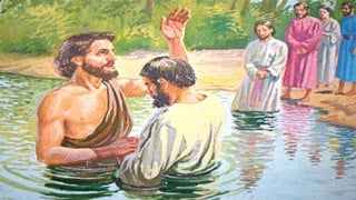 3. Batismo – 1Co 12.13
3.1 – Batismo no corpo de Cristo -1Co 12.13. Novo
nascimento (espiritual, invisível) este batismo nos
insere na vida eterna. “muitos creem mas não são
batizados no corpo de cristo”.
3.2 – Batismo nas águas – Rm 6.1-4. é o simbolismo
de “sepultamento” do nosso “velho homem”.
Declaração pública e visível da sua fé em cristo. O
batismo nas águas é consequência da salvação.
At. 2.38
 