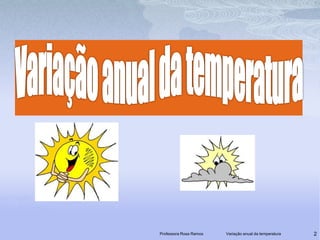 Professora Rosa RamosVariação anual da temperatura2Variação anual da temperatura