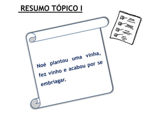 RESUMO TÓPICO I
 
