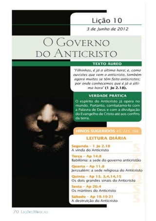 Liçoes biblicas 2° trimestre 2012