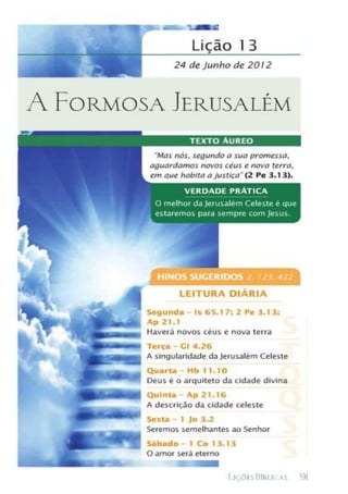 Liçoes biblicas 2° trimestre 2012