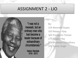Nelson Mandela As A Leader