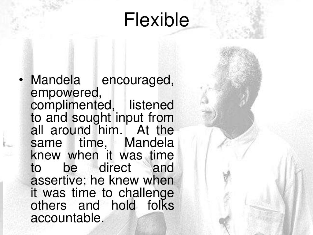 Leadership style Nelson Mandela