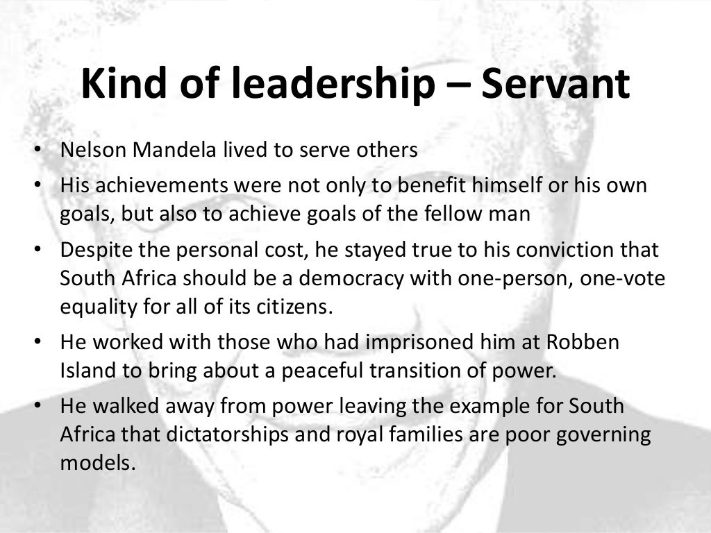 Leadership style Nelson Mandela