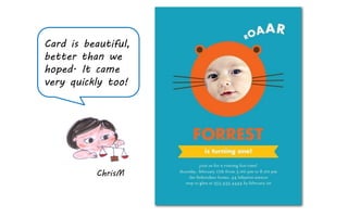 Card is beautiful,
better than we
hoped. It came
very quickly too!




          ChrisM
 