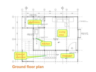 External
staircase
Living
area
Verandah
Kitchen
Bathroom
Ground floor plan
 