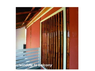 Screen/window to balcony
 