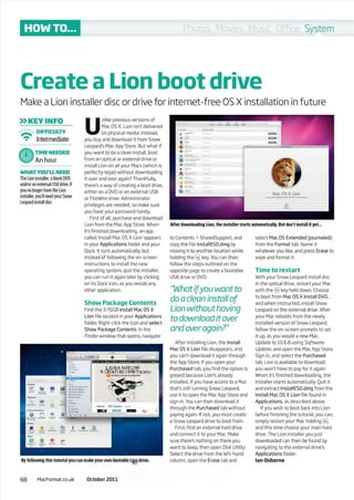 How to: Mac Lion Boot drive