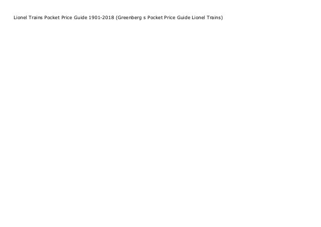 greenberg lionel train price guide