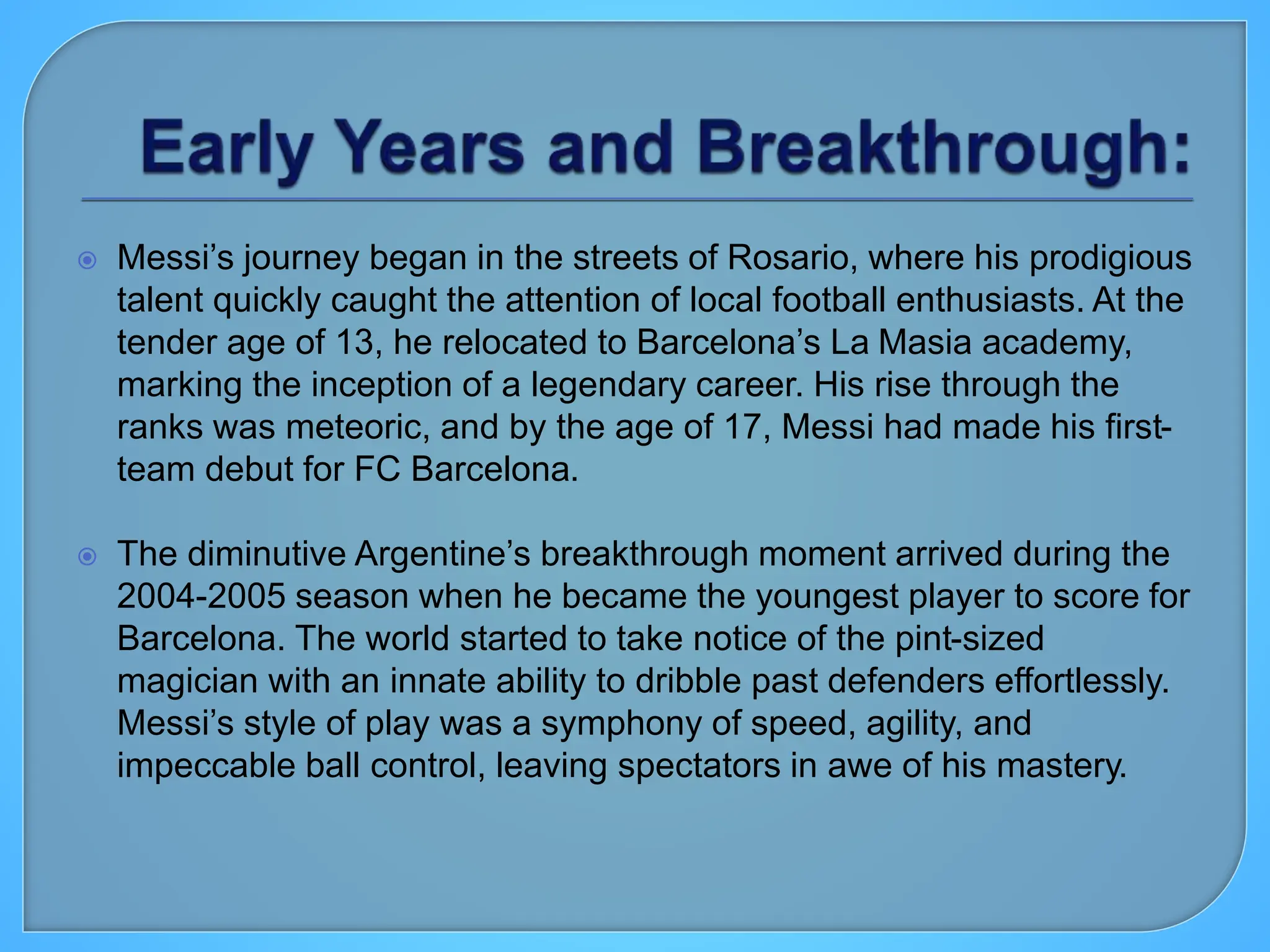 Lionel Messi A Footballing Icon and Global Phenomenon.pptx