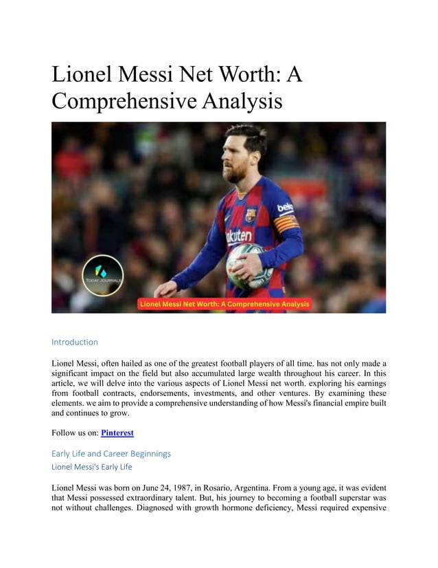 Lionel Messi Net Worth A Comprehensive Analysis PDF
