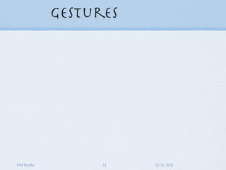 Gestures




PM Burke         11   12/6/2011
 