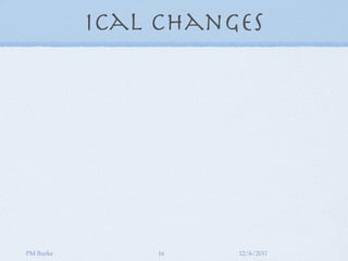 iCal Changes




PM Burke       16    12/6/2011
 
