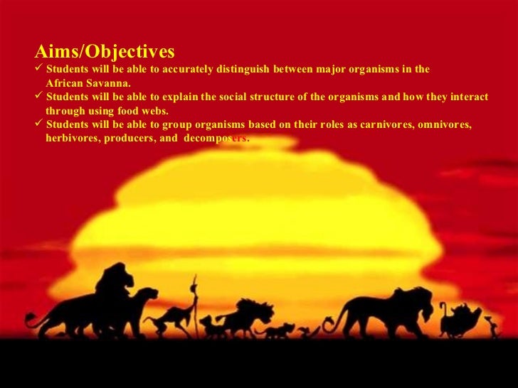 Lion King Lesson Plan