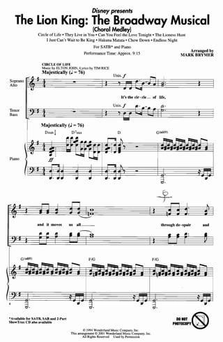 Lion king satb_medley