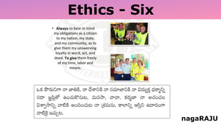 Ethics - Six
nagaRAJU
 