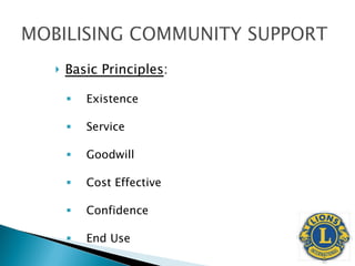 Basic Principles : Existence Service Goodwill Cost Effective Confidence End Use 
