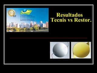 Resultados   Tecnis vs Restor. Dr. Rodrigo Donoso Univ. de Chile Clínica Oftalmológica Pasteur Santiago - Chile 