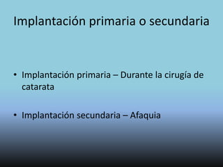 Lentes Intraoculares