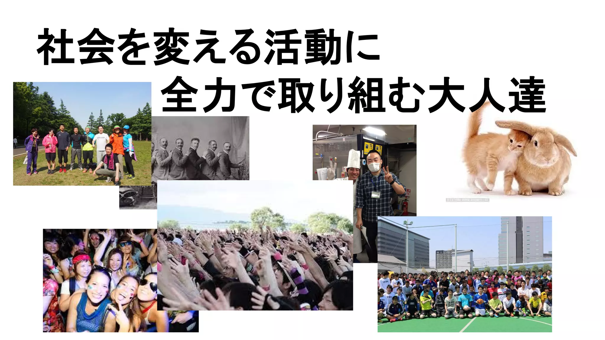 社会を変える活動に
全力で取り組む大人達
 