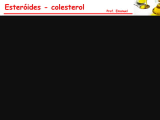 Esteróides - colesterol   Prof. Emanuel
 