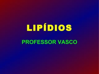 LIPÍDIOS PROFESSOR VASCO 
