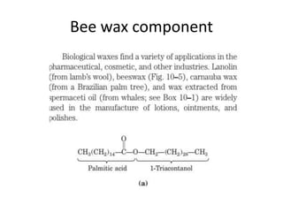 Bee wax component
 