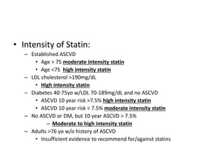 Statin Intensity Class lipid guidelines.pptx