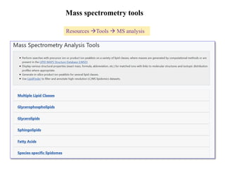 Resources Tools  MS analysis
Mass spectrometry tools
 