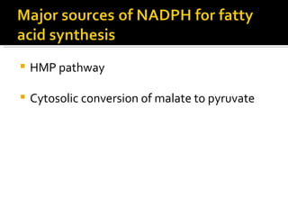 HMP pathway Cytosolic conversion of malate to pyruvate 