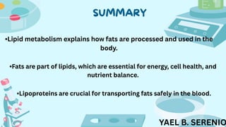 LIPID METABOLISM IN BIOCHEMISTRY FOR NURSING STUDENTS | PDF
