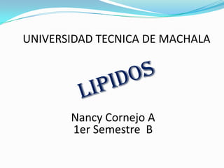 UNIVERSIDAD TECNICA DE MACHALA

Nancy Cornejo A
1er Semestre B

 