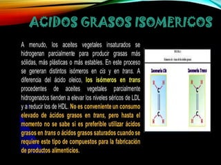 ACIDOS GRASOS ISOMERICOS

 