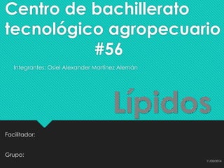Centro de bachillerato
tecnológico agropecuario
#56
Integrantes: Osiel Alexander Martínez Alemán
Facilitador:
Grupo:
11/05/2014
 